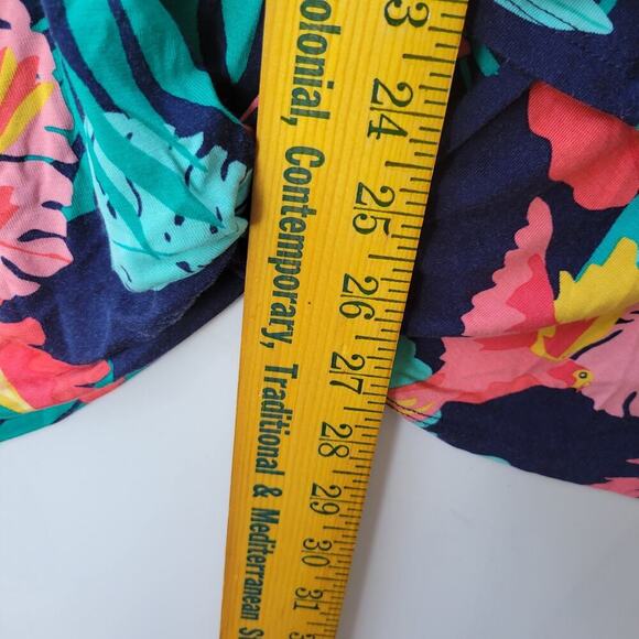 Ruby Rd. Tank Top Tunic Blouse Shirt Womens SZ 2XL Stretch Tropical Floral Birds - Picture 2 of 10